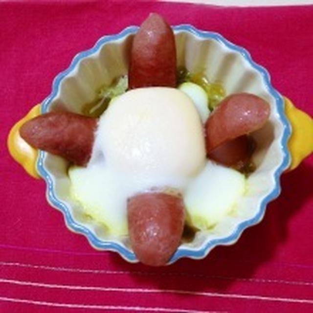 ほうれん草と卵のチン！