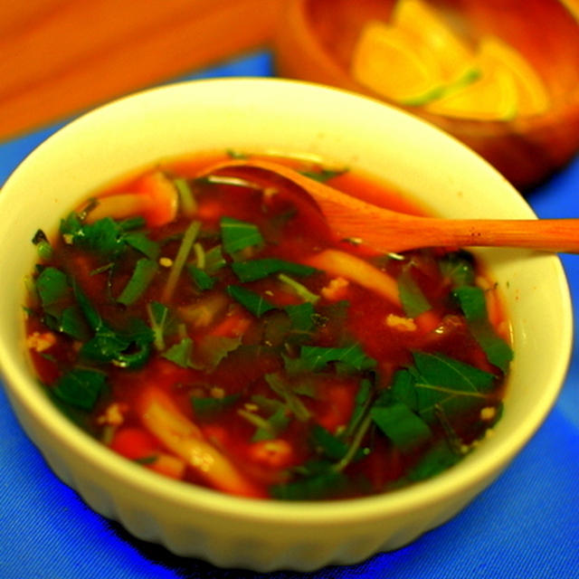 モロヘイヤの韓国風スープ