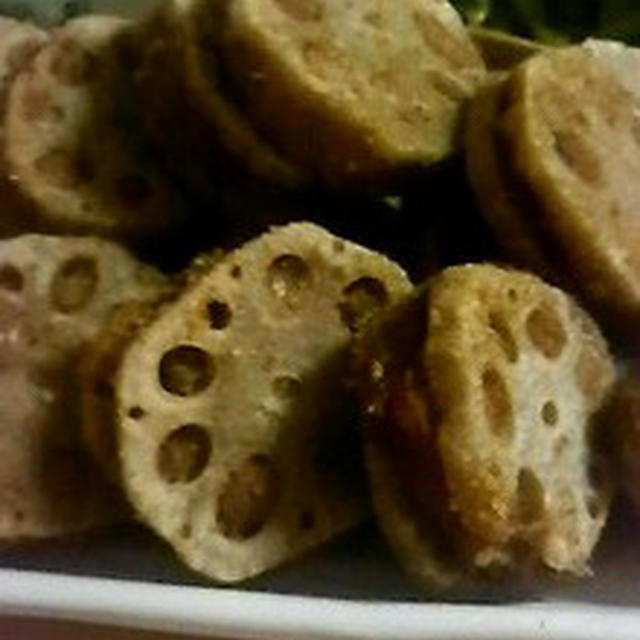 晩めっすぃ〜(蓮根のはさみ揚げ)