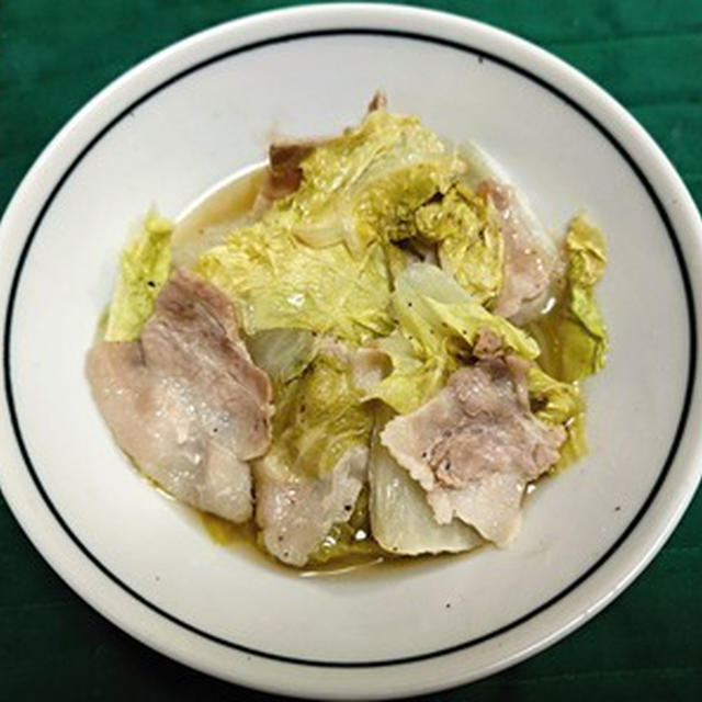 豚肉と白菜のコンソメ風味レンジ蒸し