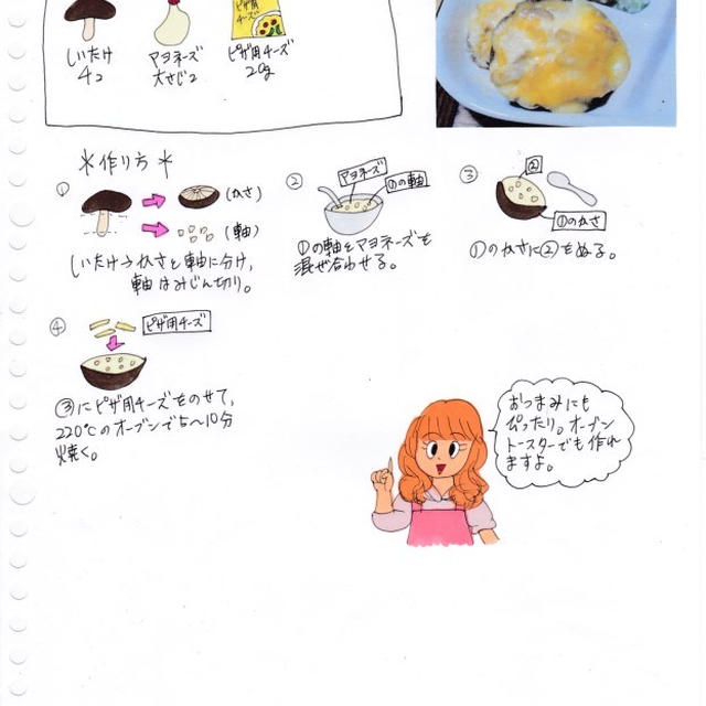 しいたけのマヨチーズ焼き