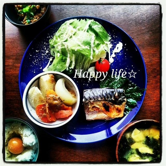 ワンプレート朝ごはん☆20131104