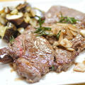 【レシピ】１００ｇ２７０円ぐらいの牛肉を美味しく味わう作り方「ガーリックステーキ　蒸しナス添え」