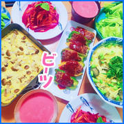 ビーツサラダ　ポタージュ　夏の混ぜご飯