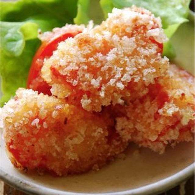 男子食堂レシピ☆にんにく塩麹味のトマトフライ