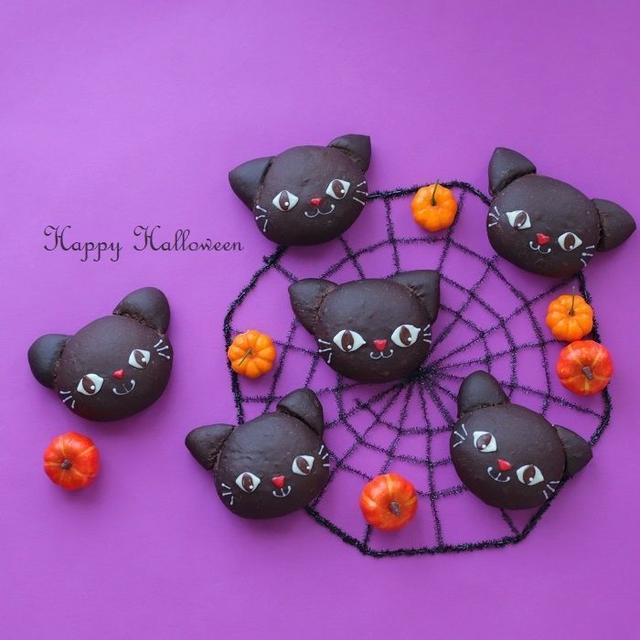 ハロウィン黒猫チョコパン