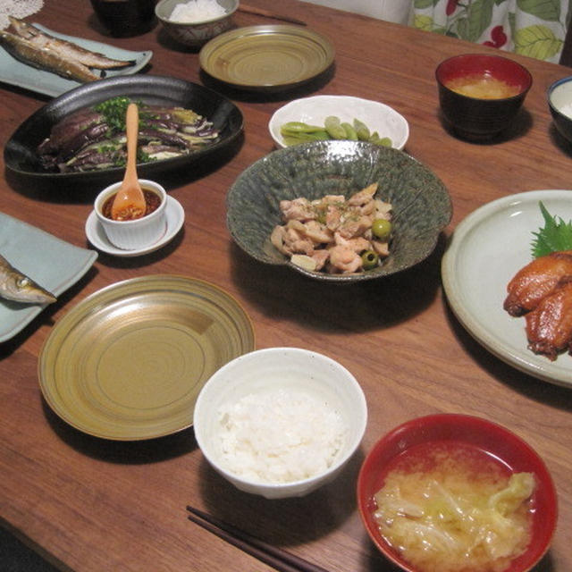 ヘルシー蒸し茄子香味ダレ。