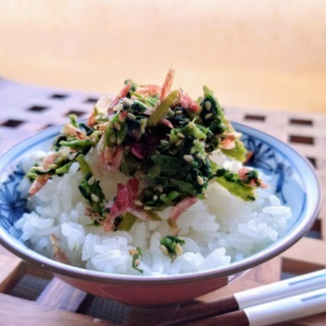 カブの葉と桜エビのふりかけ風☆ご飯のおともに