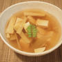 たけのこと豆腐のあんかけ