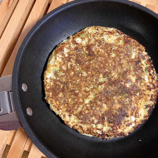 やまといもと味噌豆腐のお好み焼き