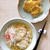 夏のお昼ごはん「ワンタン麺」と「とうもろこしのひげの天ぷら」。