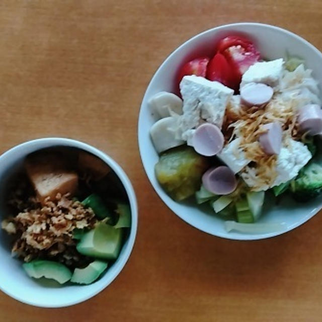 炊きたてのごはんを小分けして中途半端な残りの60ｇで納豆丼