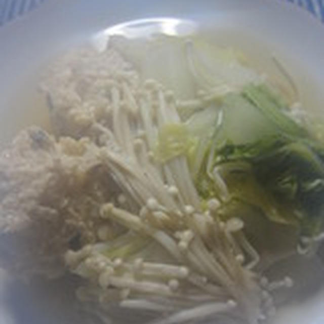 「鶏だんごと白菜の煮物」