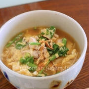鶏むね肉がふんわり〜あったかーいそうめん♪供養とは…