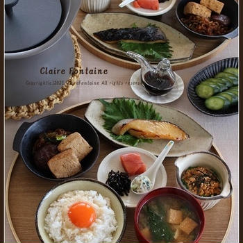 自家製銀だらの西京漬け！すき焼き風煮！で、お昼ごはん♪