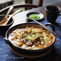 舞茸とおぼろ豆腐の梅出汁あんかけ