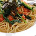ほうれん草と辛子明太子のパスタ