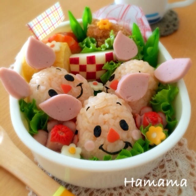 ピグレットおにぎり&帰省してきました♪