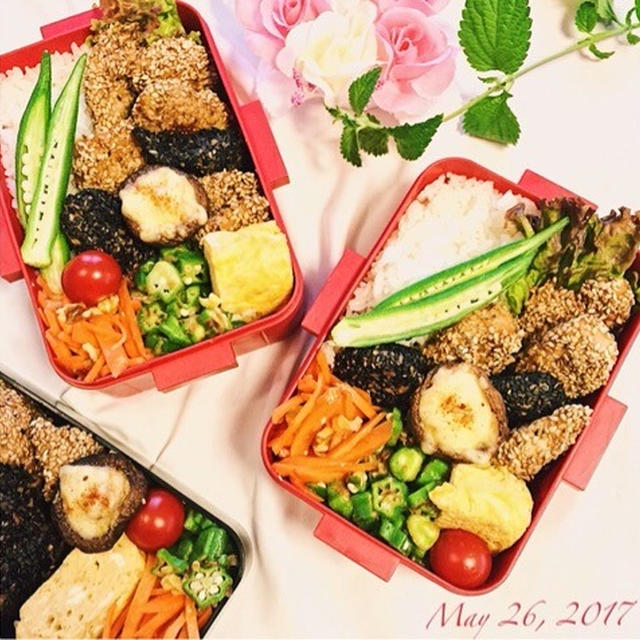 醤油麹ささみの胡麻焼き弁当♡それから白髪対策