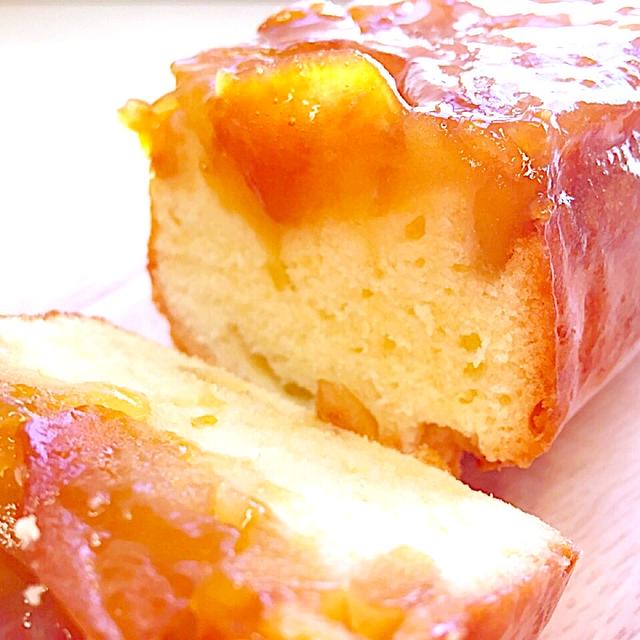 パサパサしないしっとり！おもてなしにも♪「りんごのキャラメリゼパウンドケーキ」