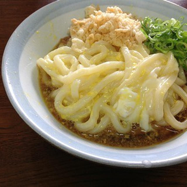 やっと食べたぞ!!日の出製麺所の麺で「釜玉うどん」