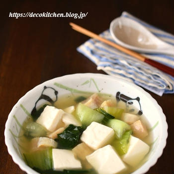 絶賛更年期の私が、最近リピしてる一品「豆腐と青梗菜と干し貝柱のスープ煮」