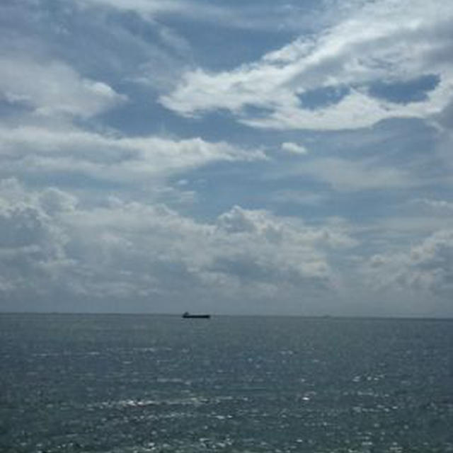 知多の海岸は案の定人はいない・・・