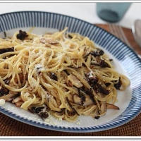 昆布としいたけとドライトマトのパスタ☆