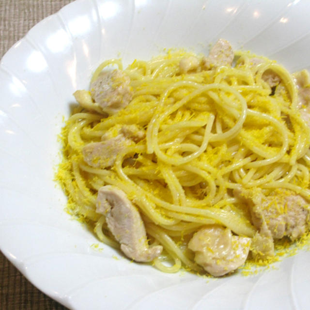 ■鶏肉とわさびのクリームパスタ