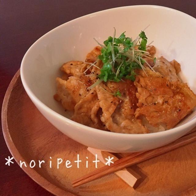 i phoneの便利グッズ♡と簡単♡うまぁーい！ガリバタ醤油の豚丼♡