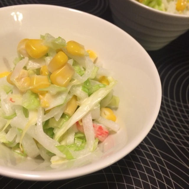 白菜とカニカマのコールスローサラダ