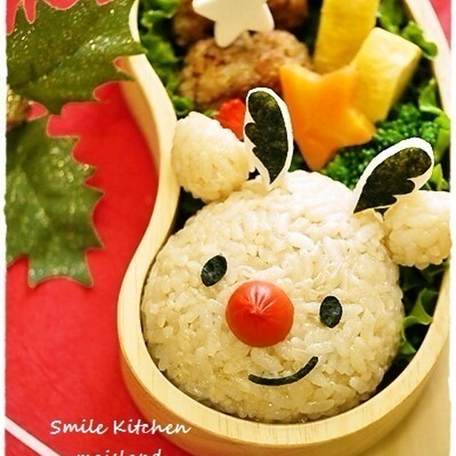 レシピブログ連載【クリスマスに♪トナカイさんおにぎり】