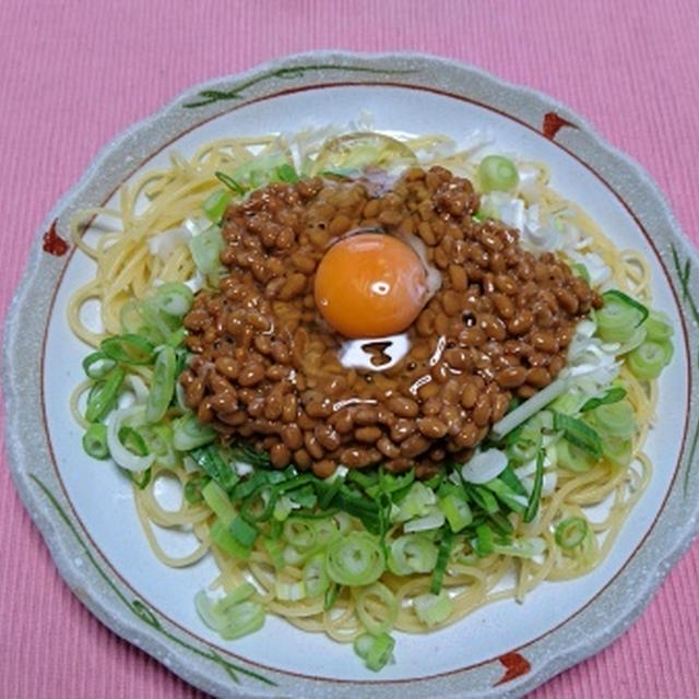 ネギ納豆の和風パスタ（創作パスタ）