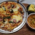 栄養価が高い干し野菜で作るピザとスープ