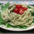 そうめんのバジルオリーブオイルソース和え