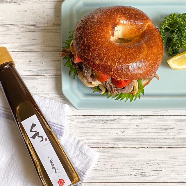 ＊【おのじん】筍と牛肉のベーグルサンド＊