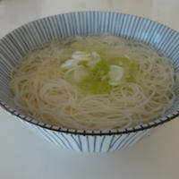 「浅漬けの素　昆布入り」であっさりにゅう麺♪