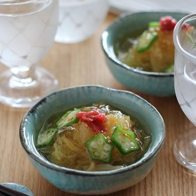 そうめん南瓜とくらげの酢の物 出汁ジュレかけ By ぴくるすさん レシピブログ 料理ブログのレシピ満載