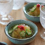 そうめん南瓜とくらげの酢の物　出汁ジュレかけ
