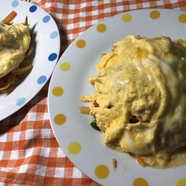 １食８１円のナポリタン焼きそば!しかもオムレツ風!