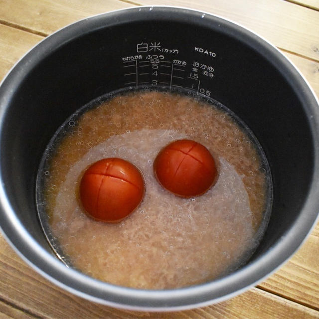 出汁炊きトマトご飯で【おうちごはん＊献立】