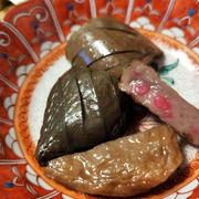 茄子とさつま揚げの炊いたん　レンチンで