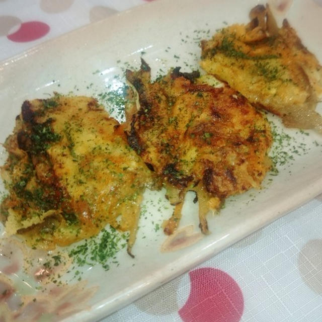 きんぴらごぼうで、パリパリチーズお焼き♪