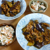 お肉の油だけで！八角香る麻婆なす★（絹揚げの白和えも）