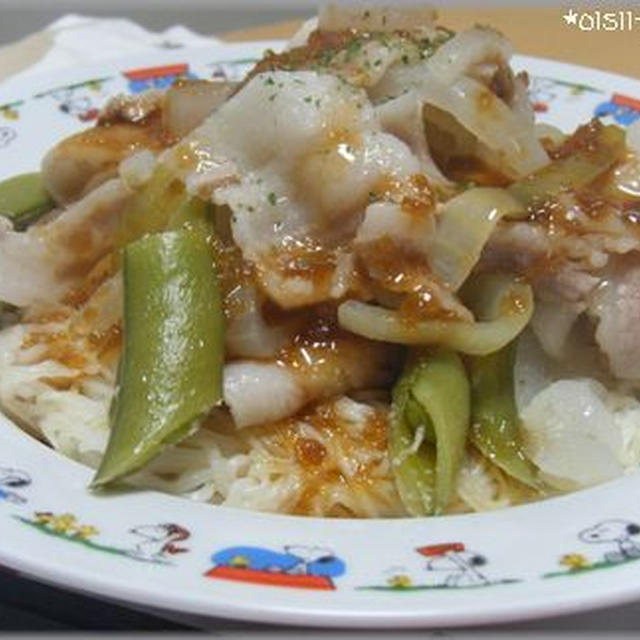 豚しゃぶ焼き素麺☆