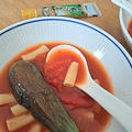 トマトとマカロニの柚子こしょうスープ