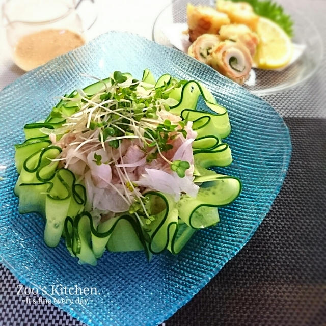 これからの季節に冷しゃぶ。ふんわりしっとり♡柔らかい～のコツ♪