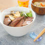 コストコ牛タンとアスパラとエリンギのガーリックペッパー炒め丼
