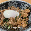 気温が不順で体調を崩しそう、なので豚こまでスタミナ丼を作ってみました。