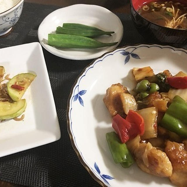 超健康梅ジュース＆胸肉と白菜の鶏チリ